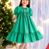 Noelle | Embroidred Green - Thumbnail Image 1